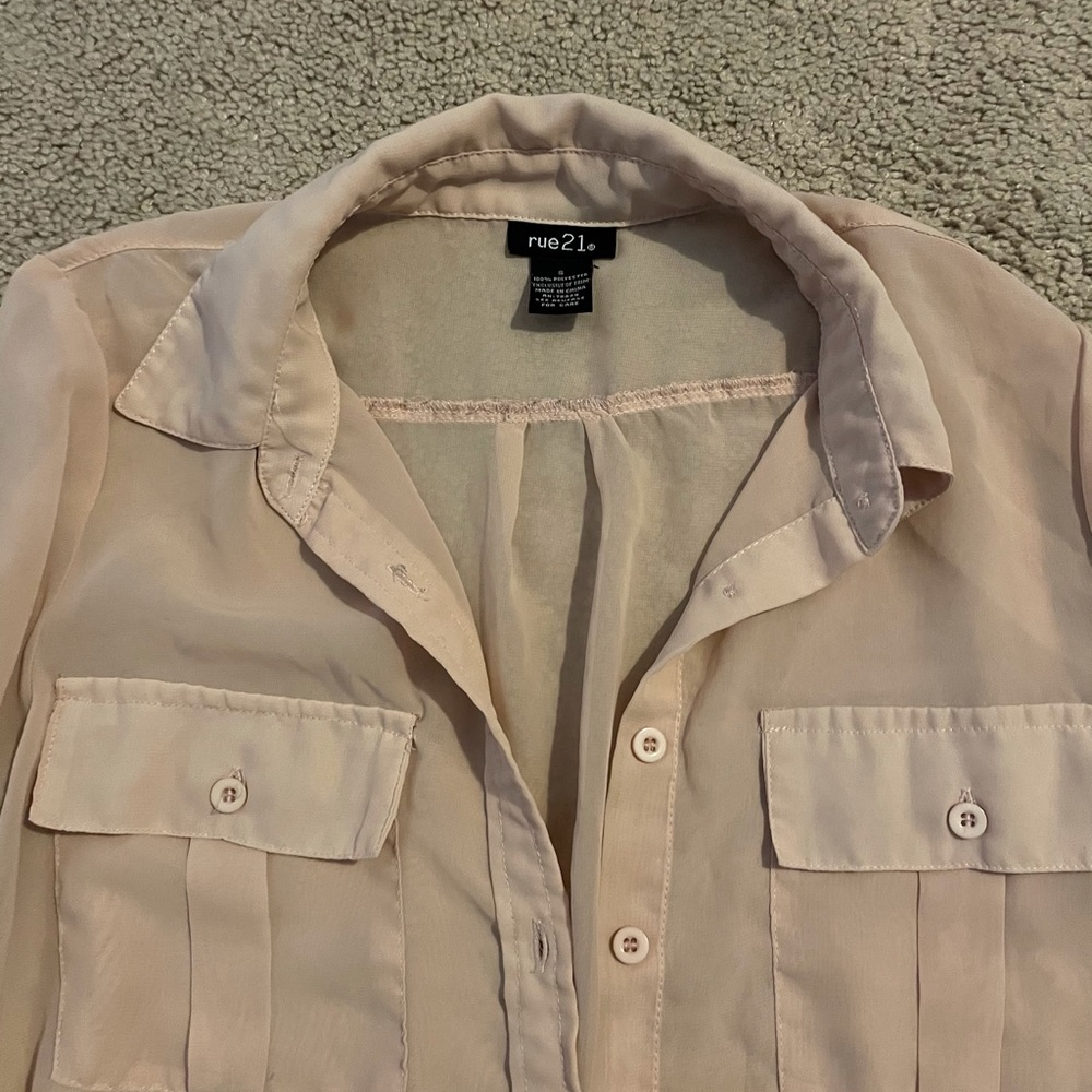 Sheer Rue21 Button Up - Picture 2 of 5